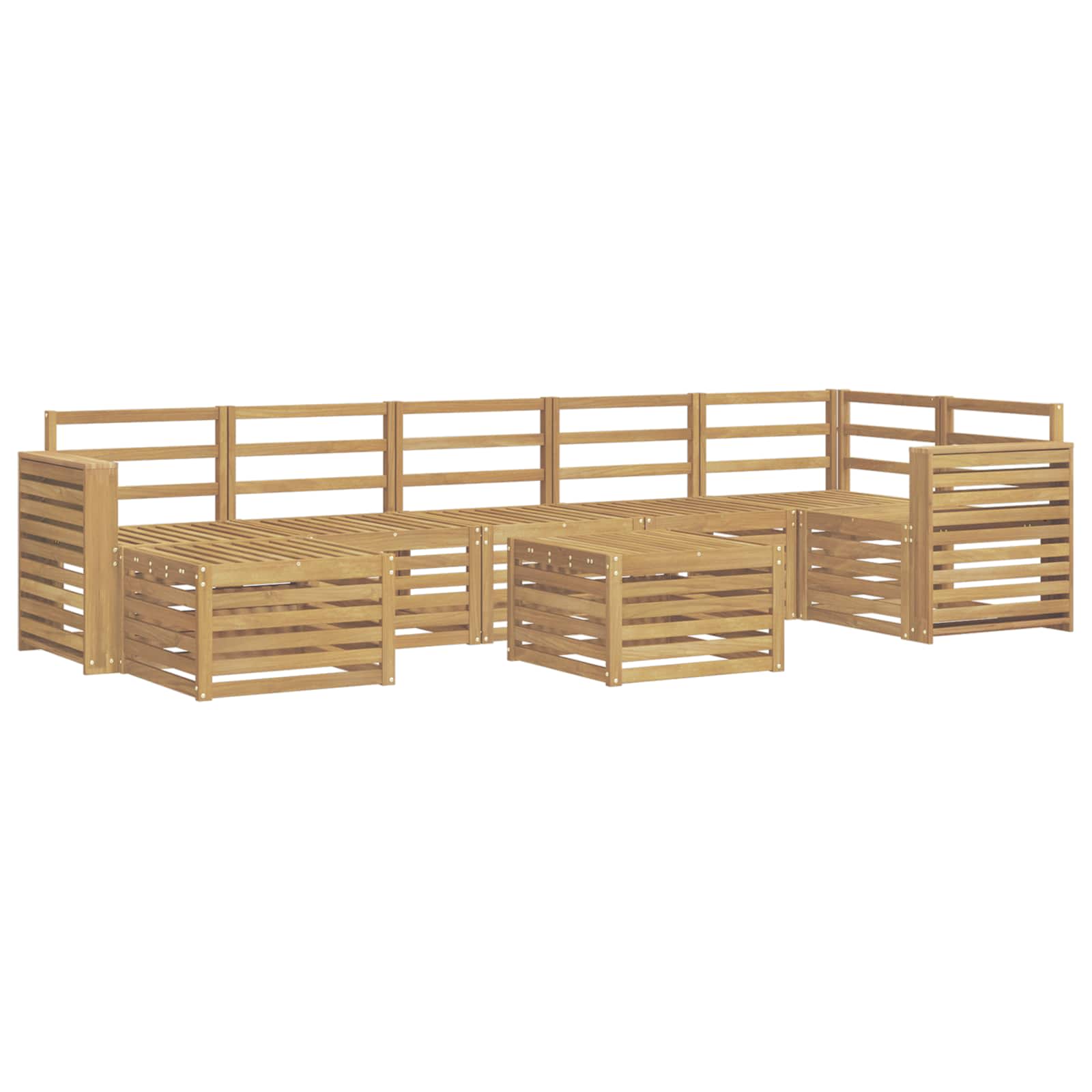 Set vanjskih sofa 8 pcs Bijela 59 x 59 x 37 cm