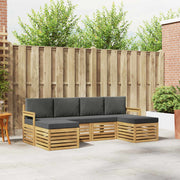 Setovi sofa 6 pcs Bijela i antracit 249 x 122,5 x 73 cm
