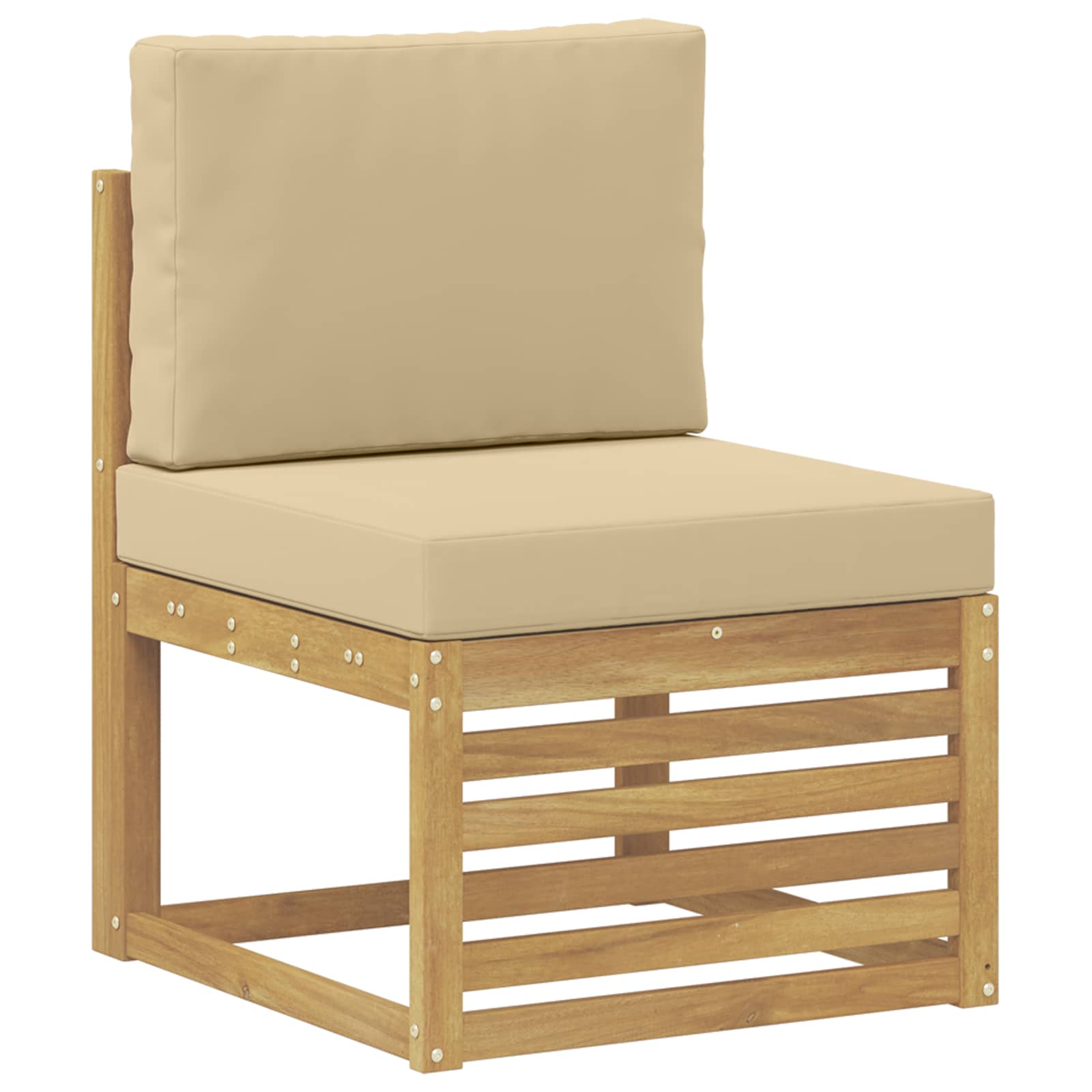 Set vanjskih sofa 5 pcs Bijela i Bež 249 x 122,5 x 73 cm