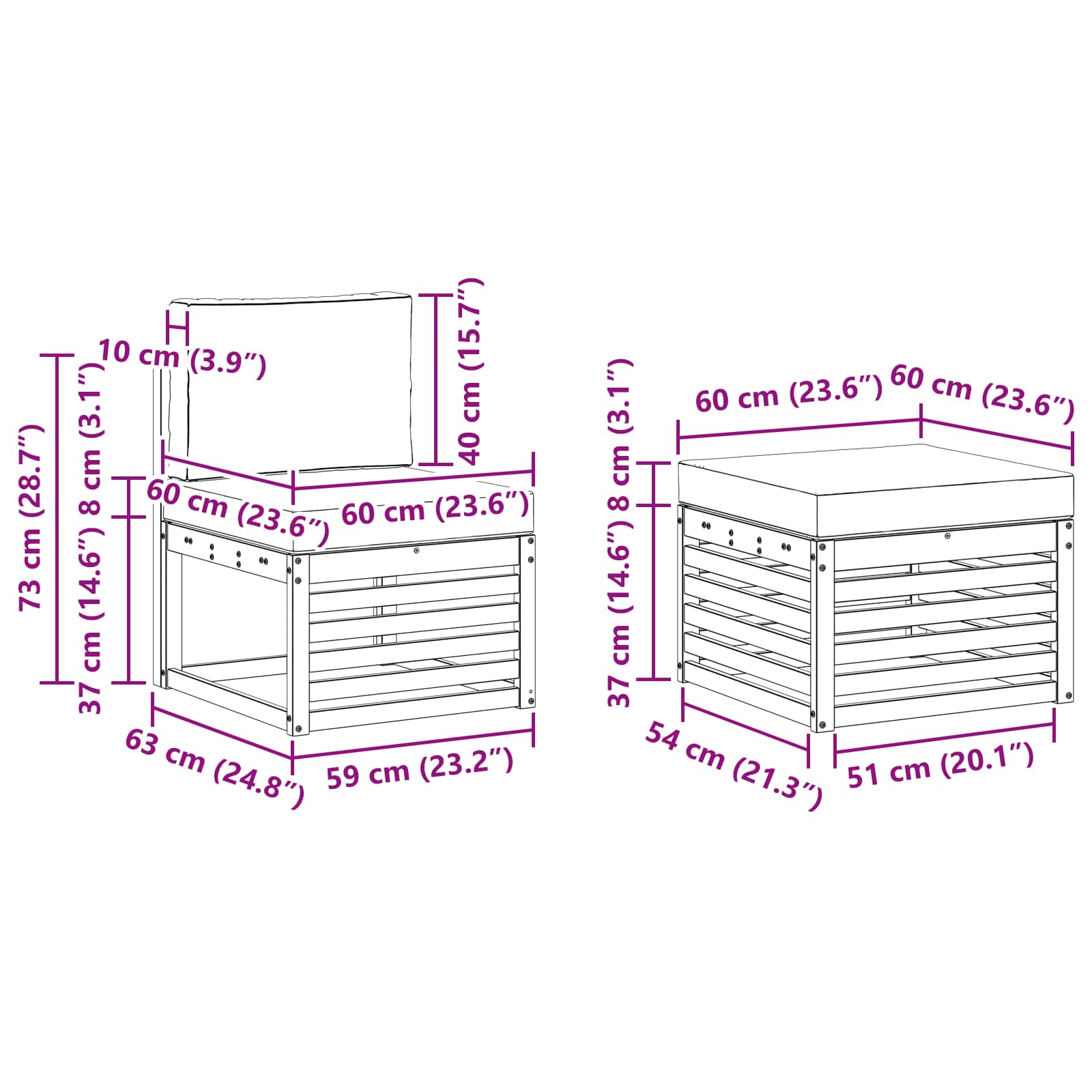 Set vanjskih sofa 5 pcs Bijela i Bež 249 x 122,5 x 73 cm