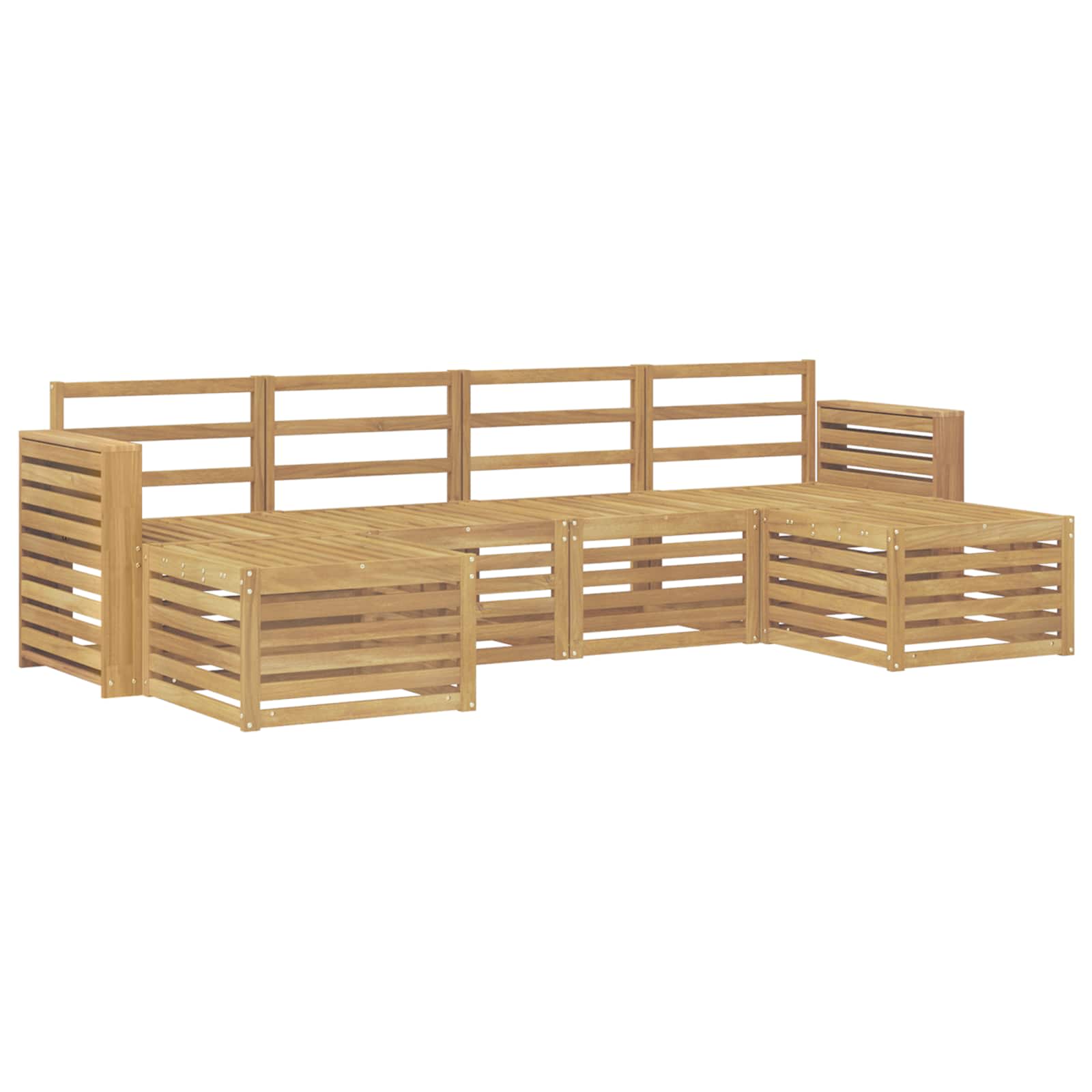 Set vanjskih sofa 6 pcs Bijela 257 x 122,5 x 73 cm