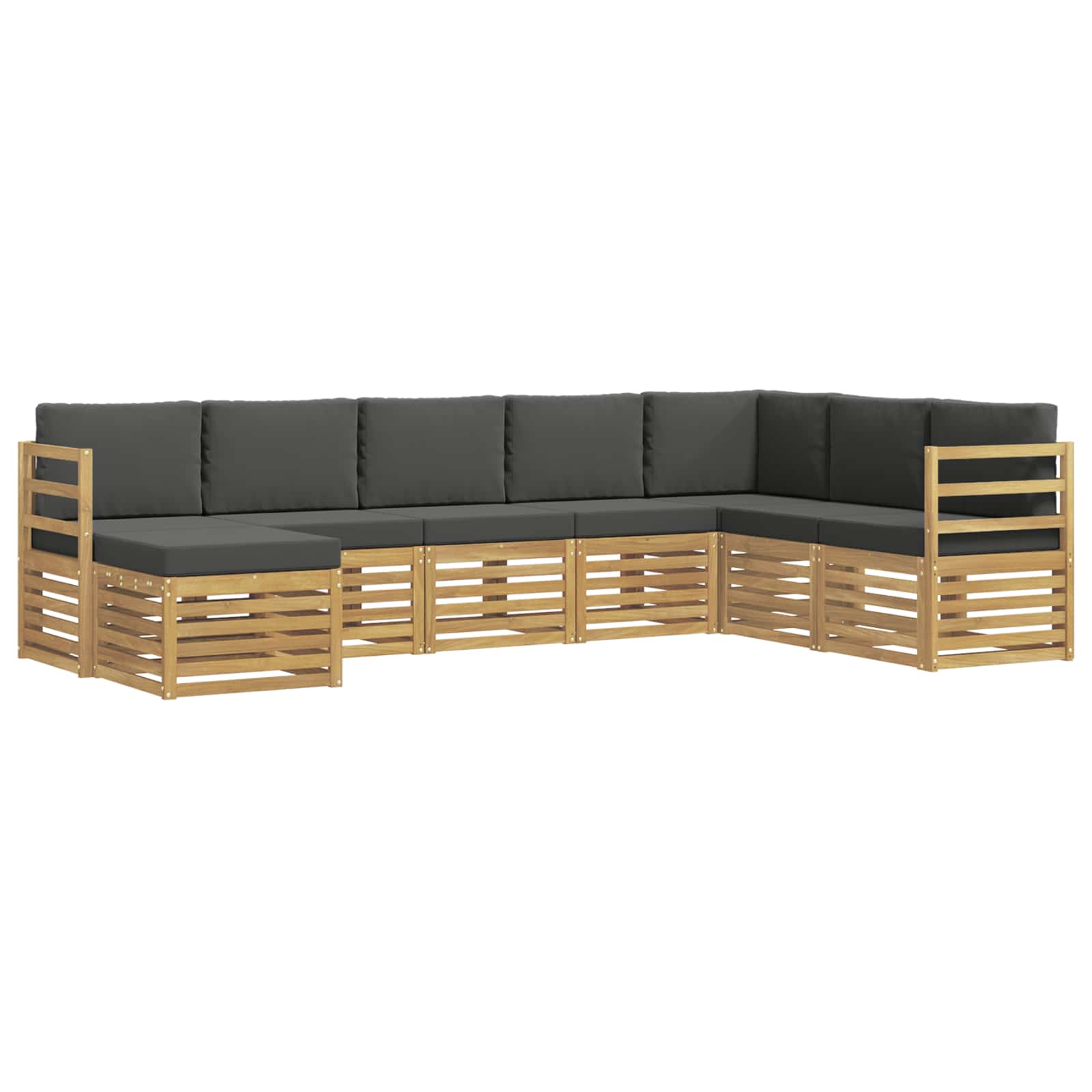 Set vanjskih sofa 8 pcs Bijela i antracit 304 x 185,5 x 73 cm