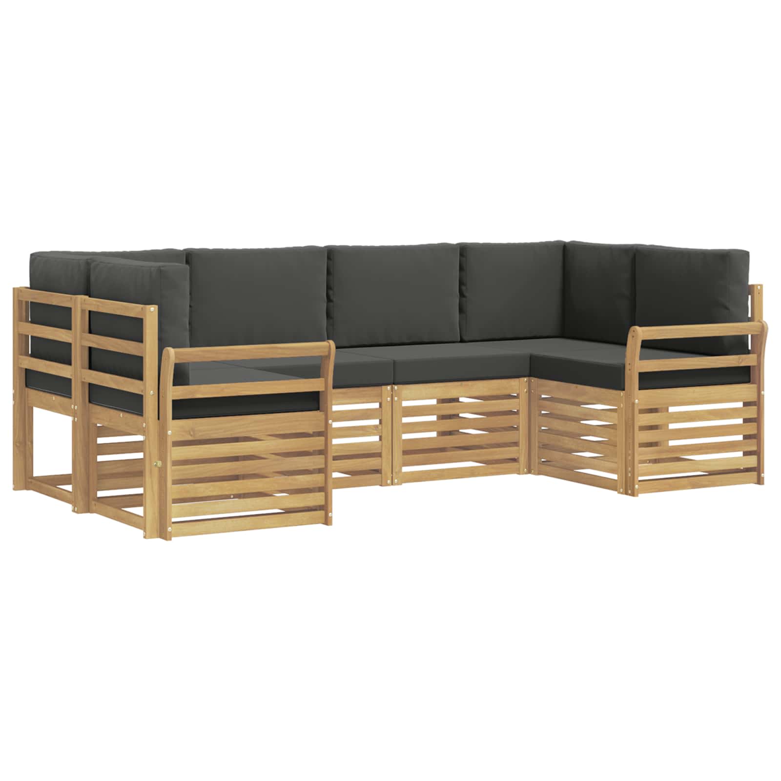 Set vanjskih sofa 6 pcs Bijela i antracit 245 x 130,5 x 73 cm