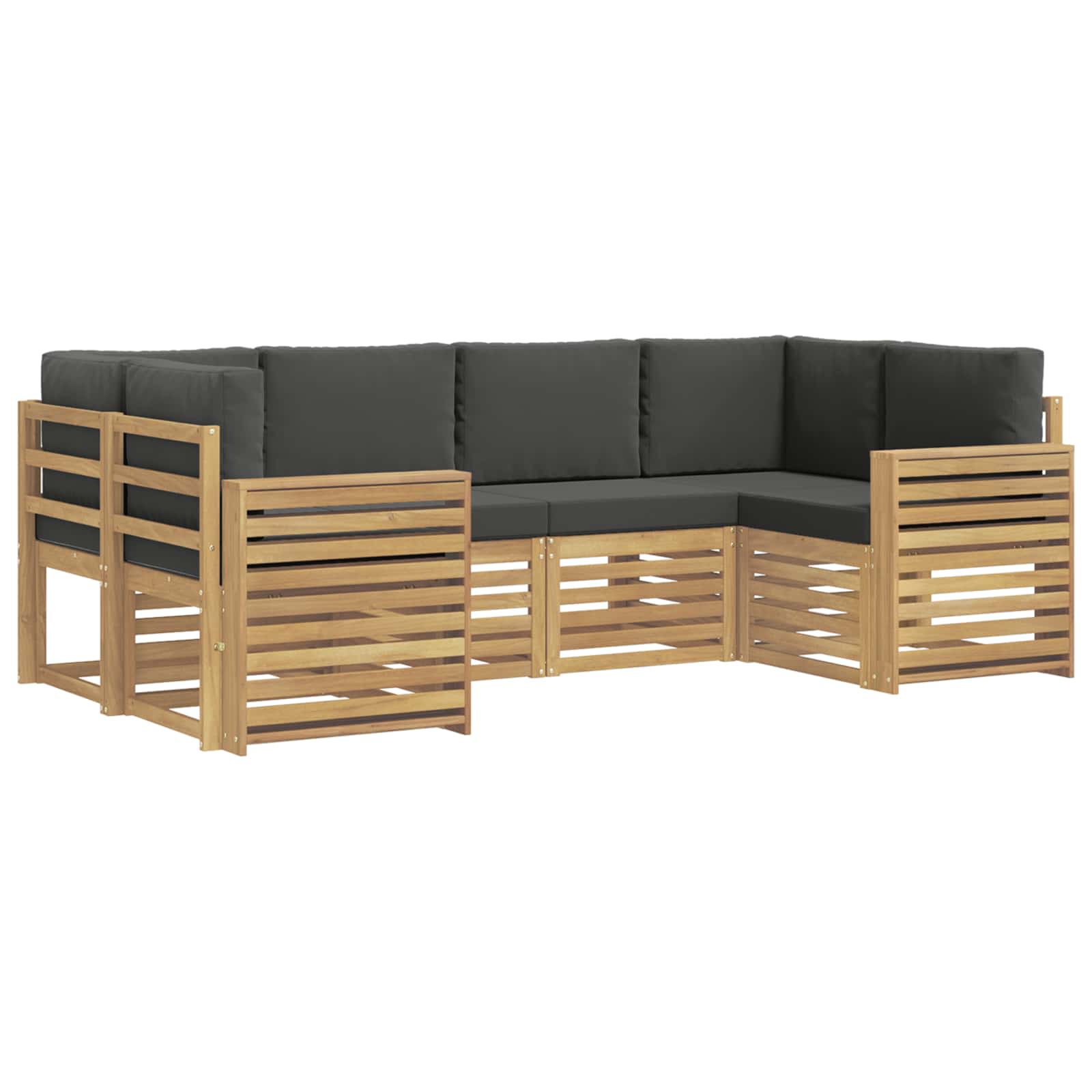 Set vanjskih sofa 6 pcs Bijela i antracit 245 x 132,5 x 73 cm