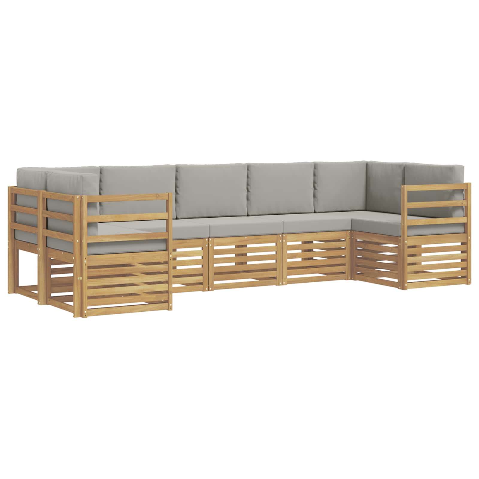 Sekcijska garnitura 7 pcs Bijela i svjetlosiva