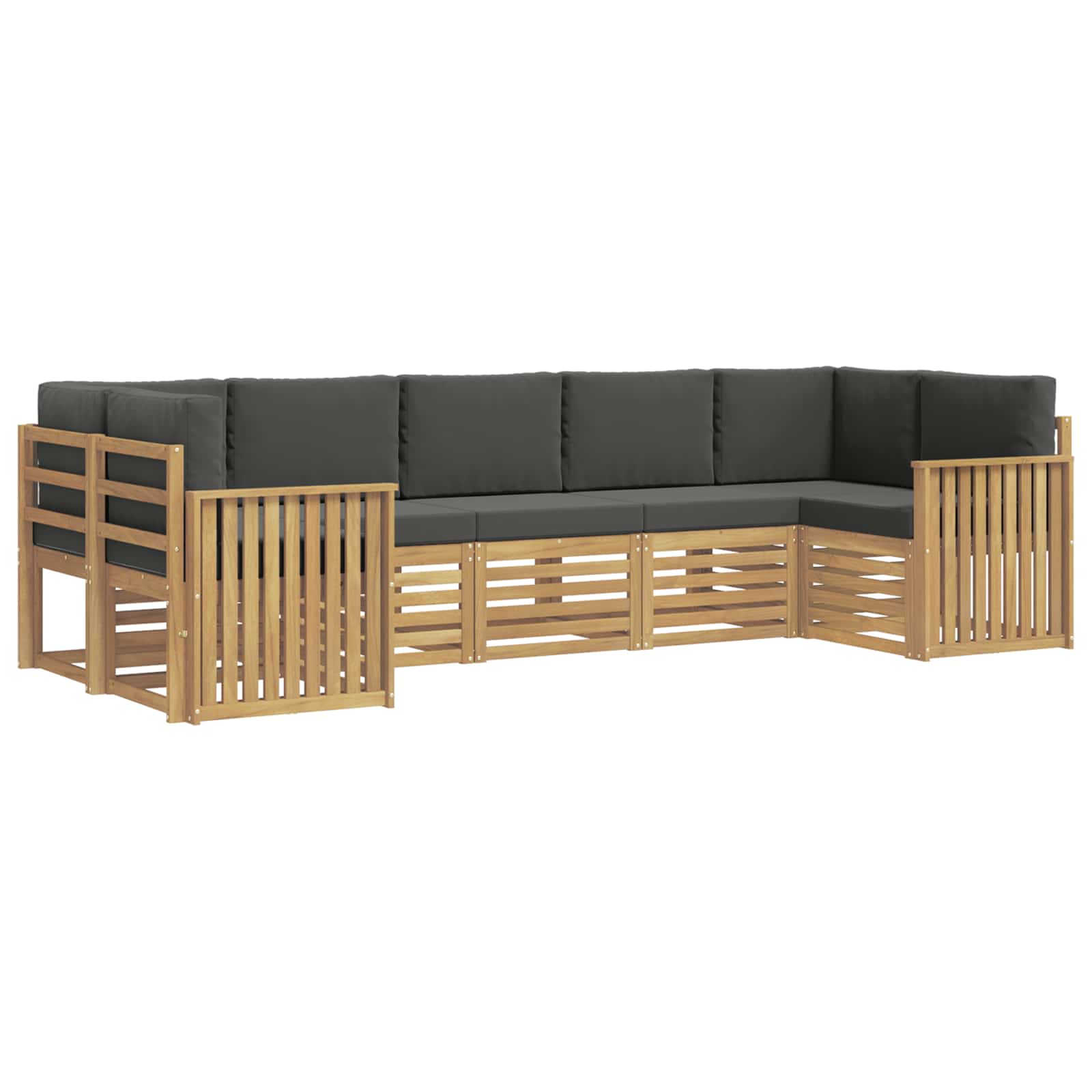 Set vanjskih sofa 7 pcs Bijela i antracit 304 x 128,5 x 73 cm