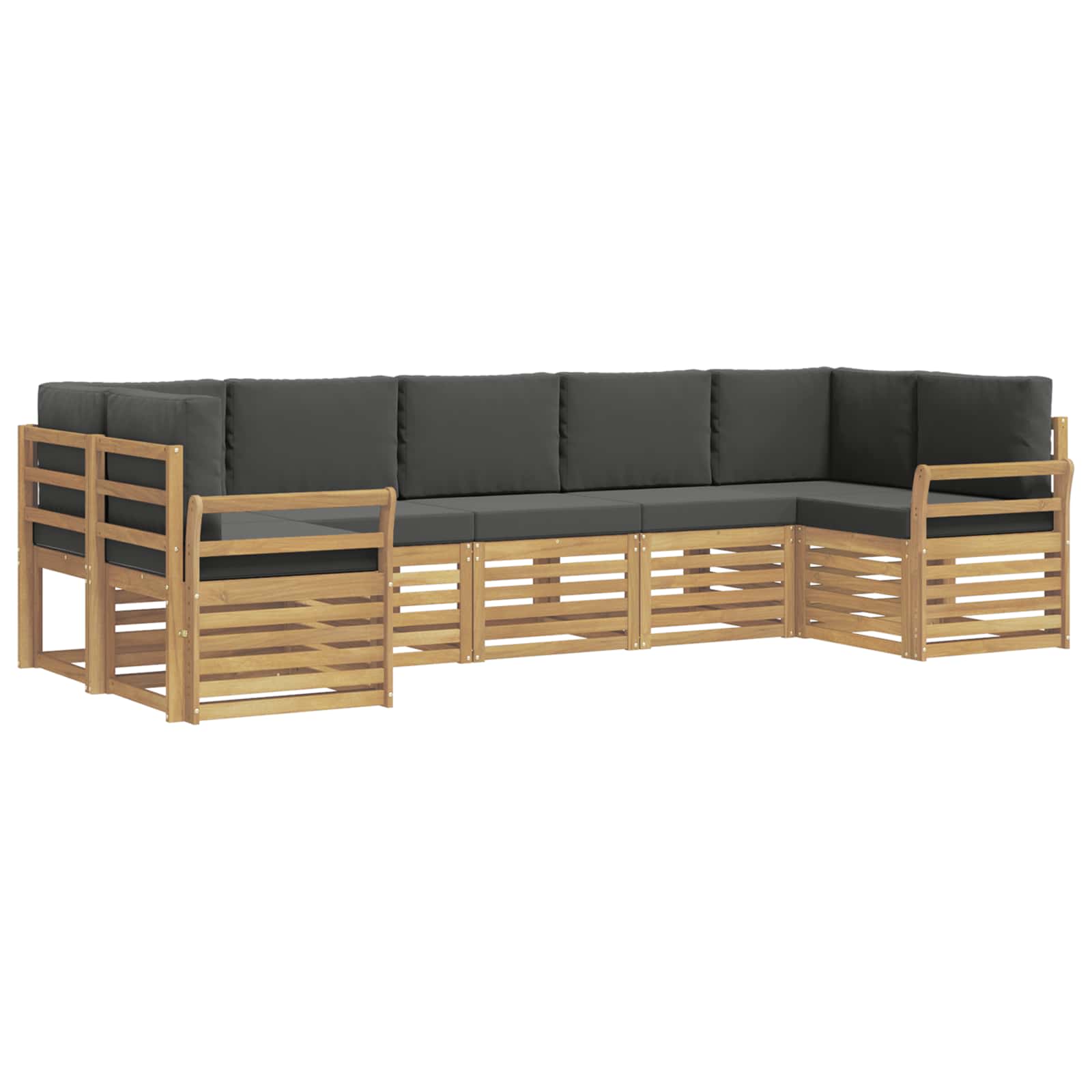 Set vanjskih sofa 7 pcs Bijela i antracit 304 x 130,5 x 73 cm