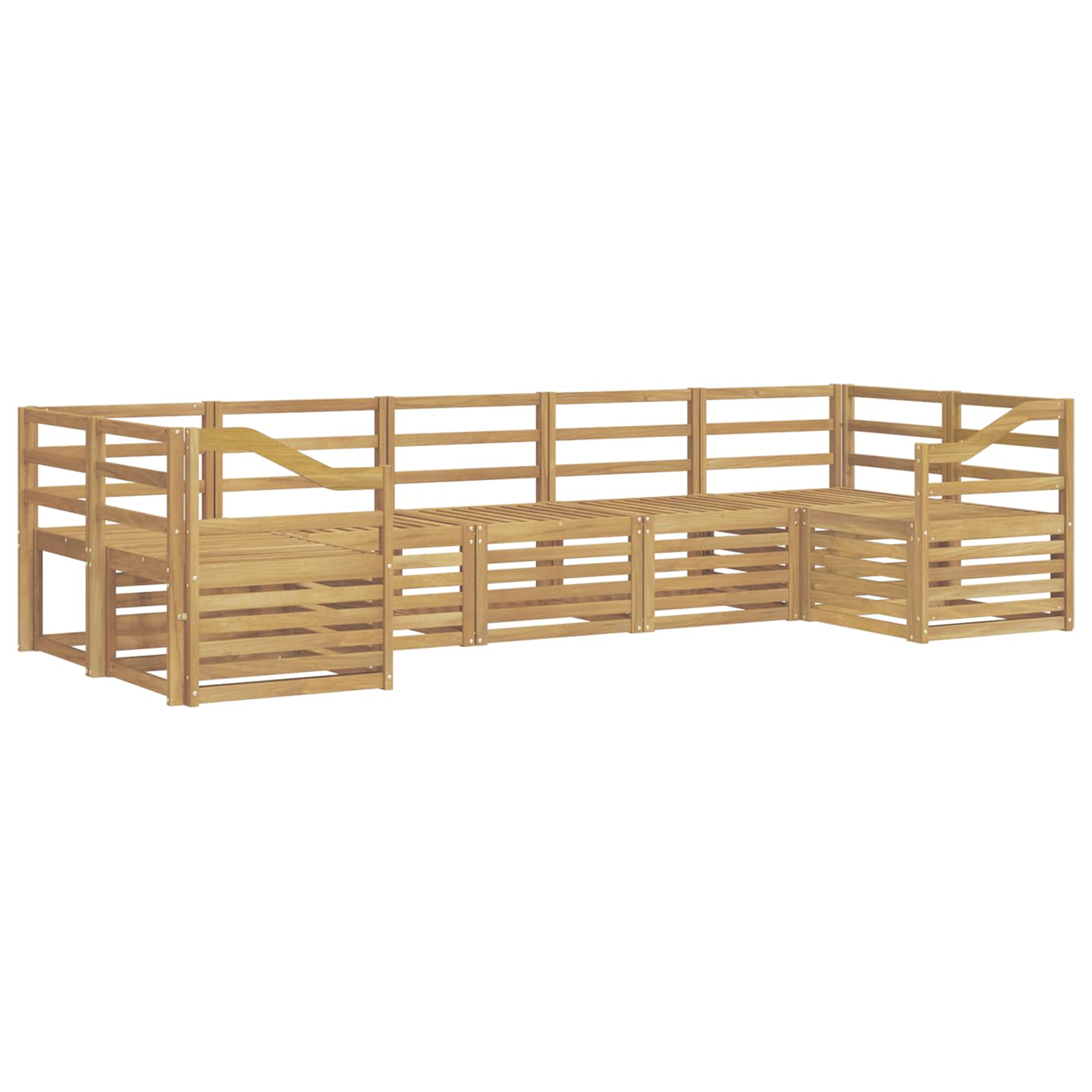 Set vanjskih sofa 7 pcs Bijela 304 x 126,5 x 73 cm