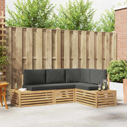 Set vanjskih sofa 4 Komad Bijela i antracit Čvrsto drvo akacije