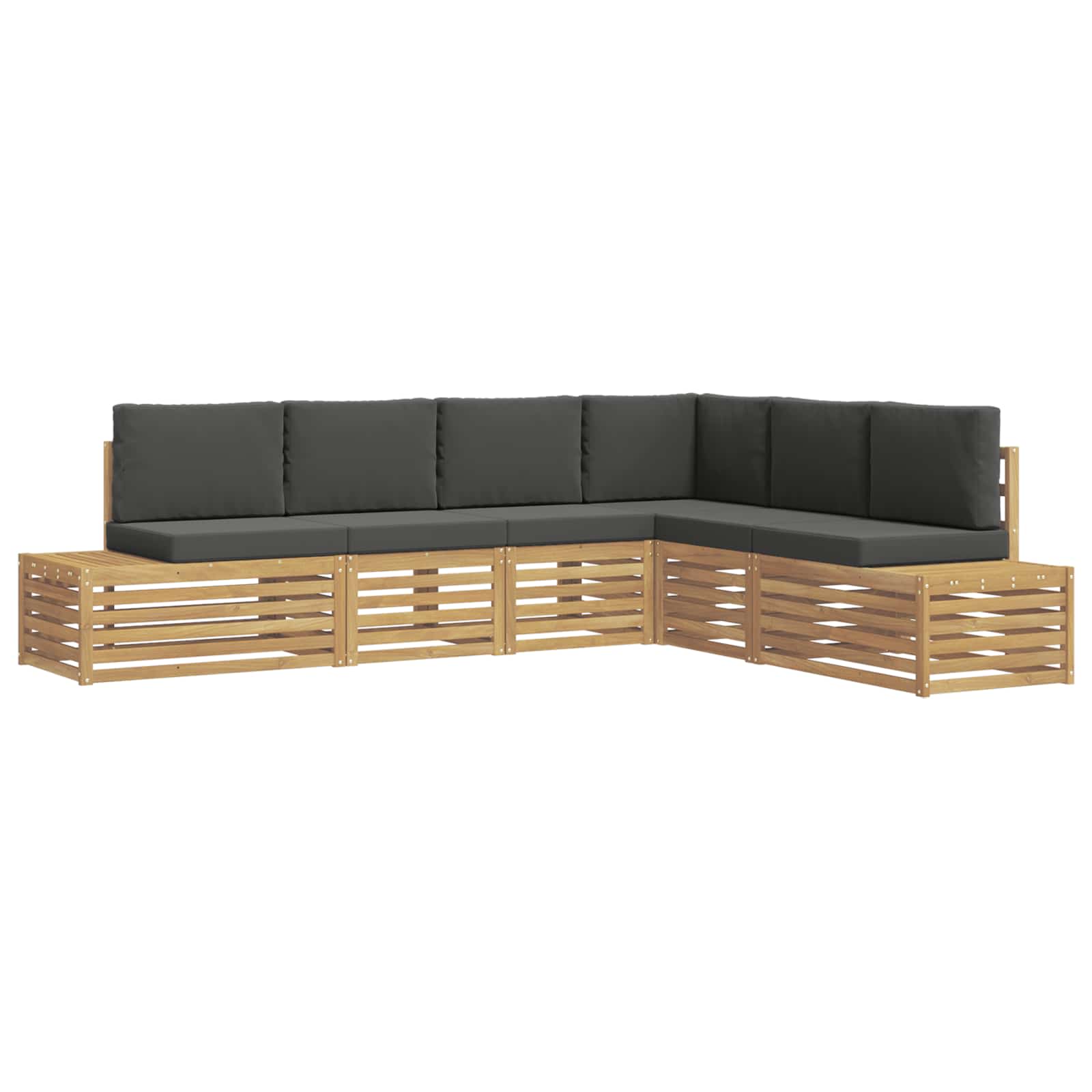 Set vanjskih sofa s jastukom 6 Komad Bijela i antracit