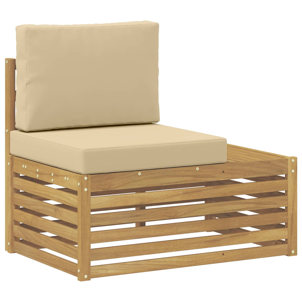 Set vanjskih sofa s jastukom 6 Komad Bijela i bež