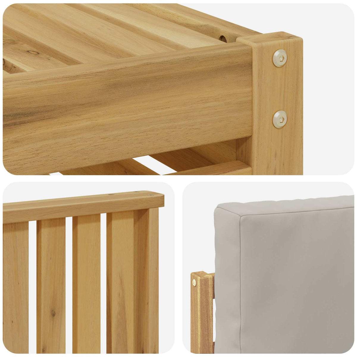 Set vanjskih sofa 10 kom. Bijela i svjetlosiva Poliester
