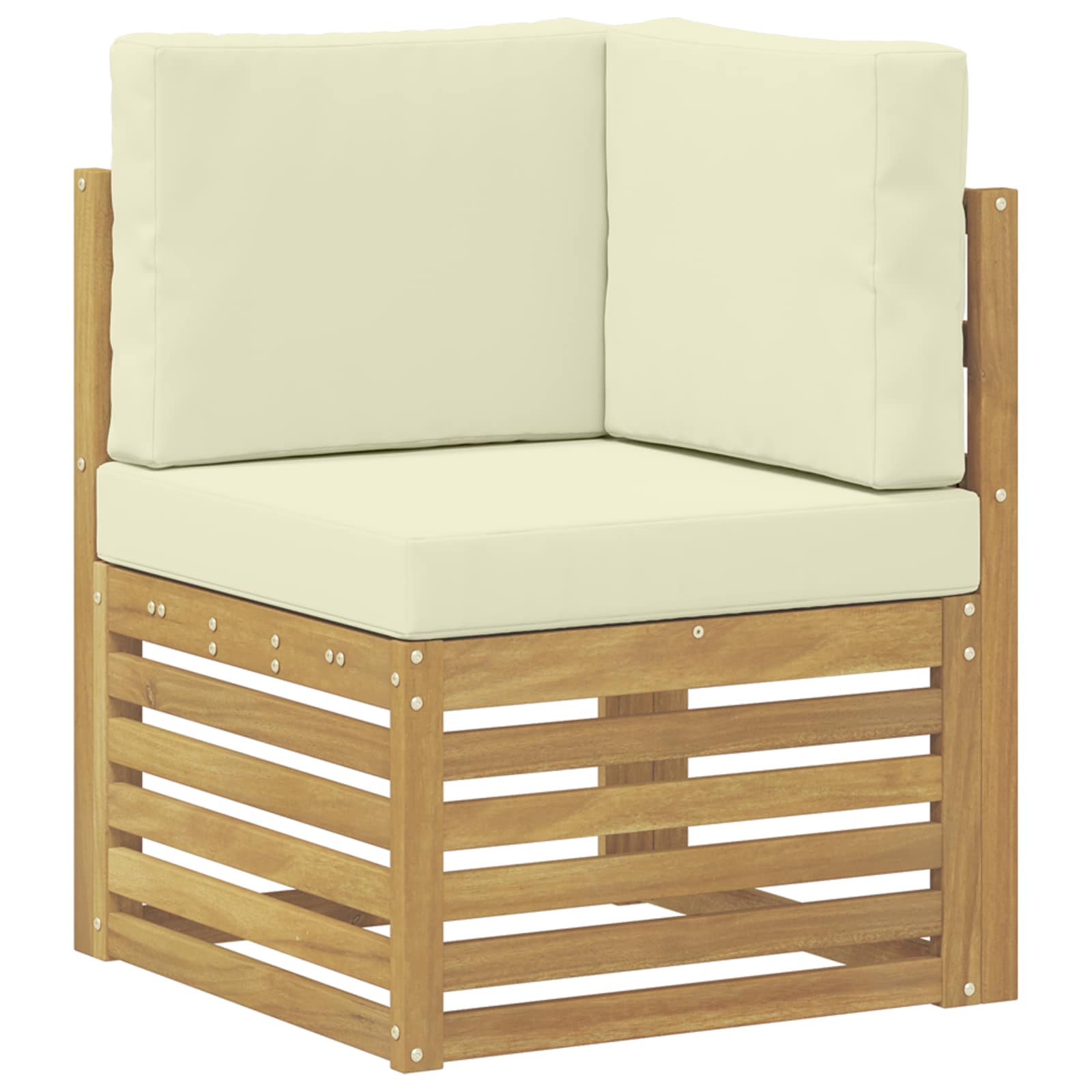 Set vanjskih sofa 10 kom. Bijela i krem Poliester