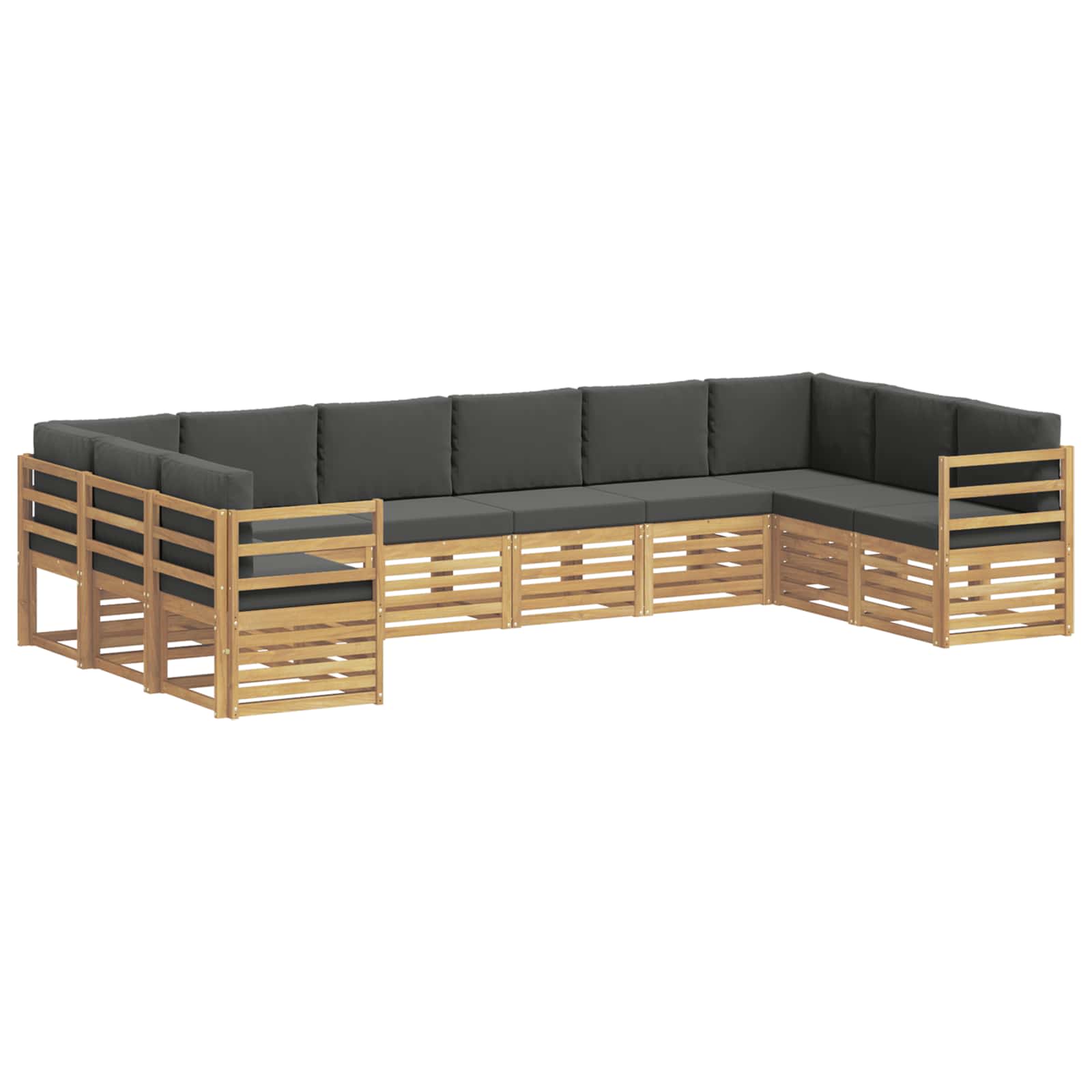 Sekcijska garnitura 10 pcs Bijela i antracit