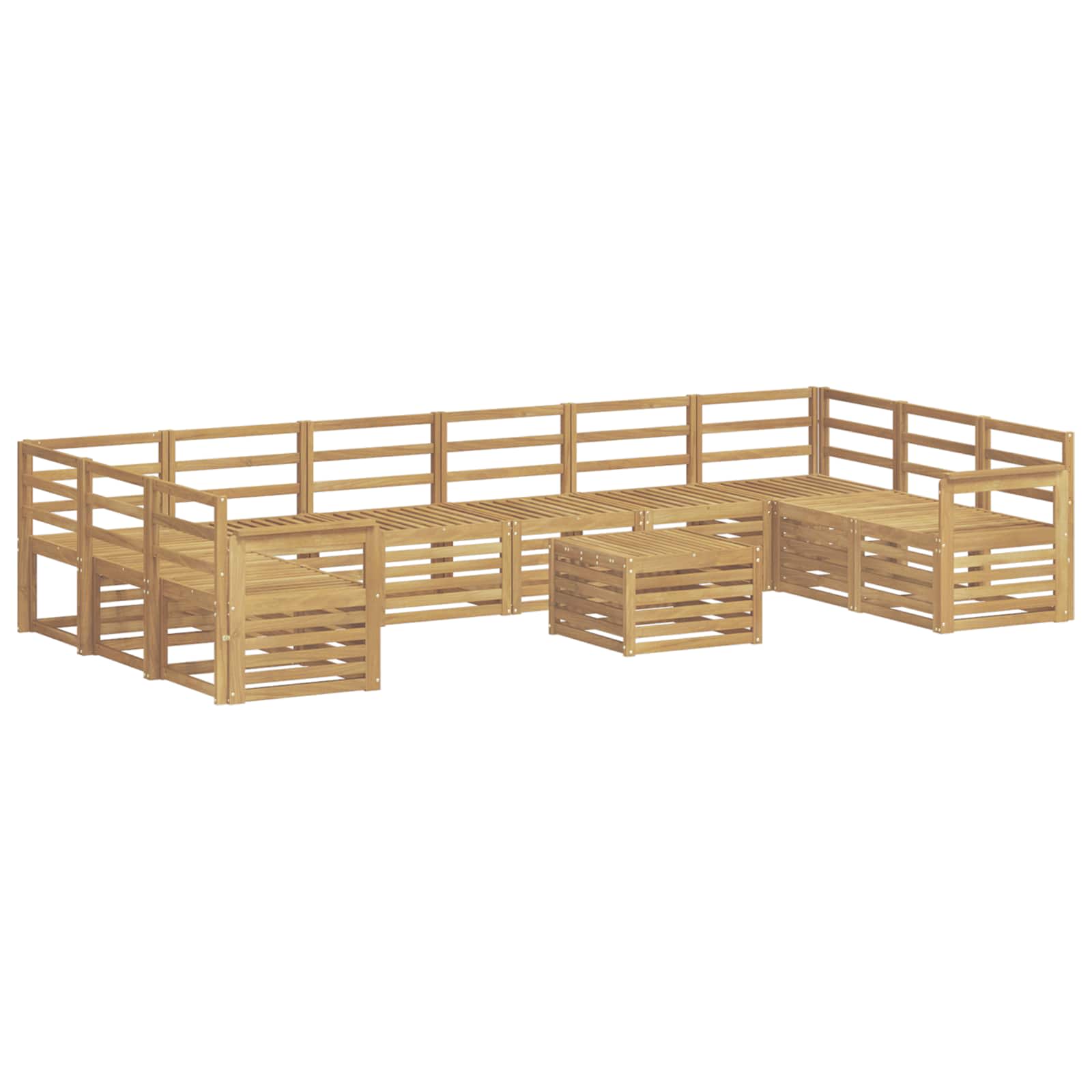 Set vanjskih sofa 11 pcs Bijela 59 x 59 x 37 cm