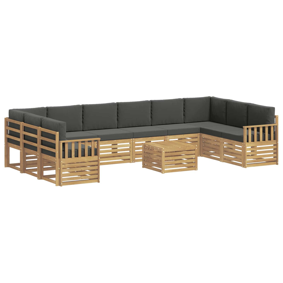 Set vanjskih sofa 8 kom. Bijela i Antracit Poliester