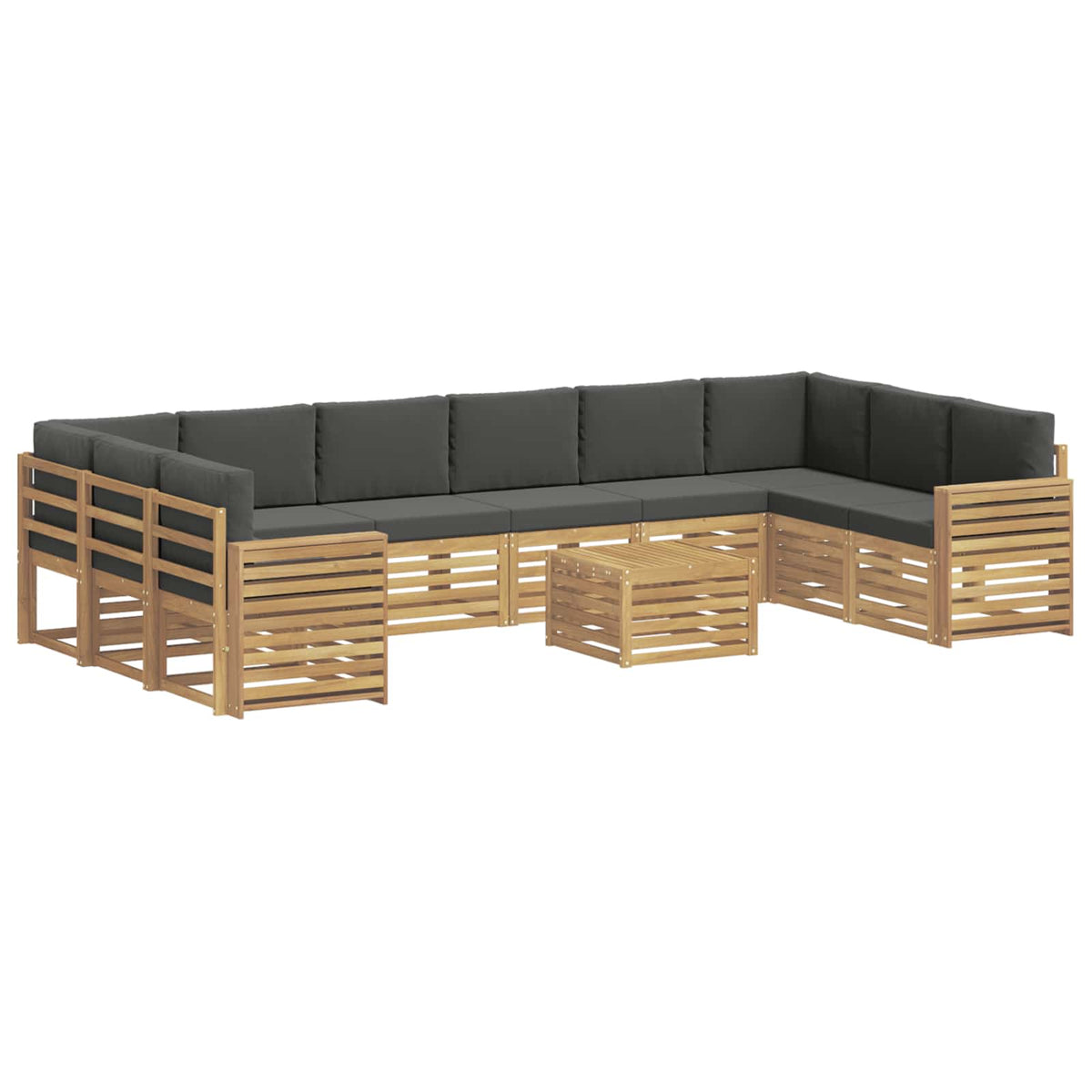 Set vanjskih sofa 11 kom. Bijela i antracit Poliester