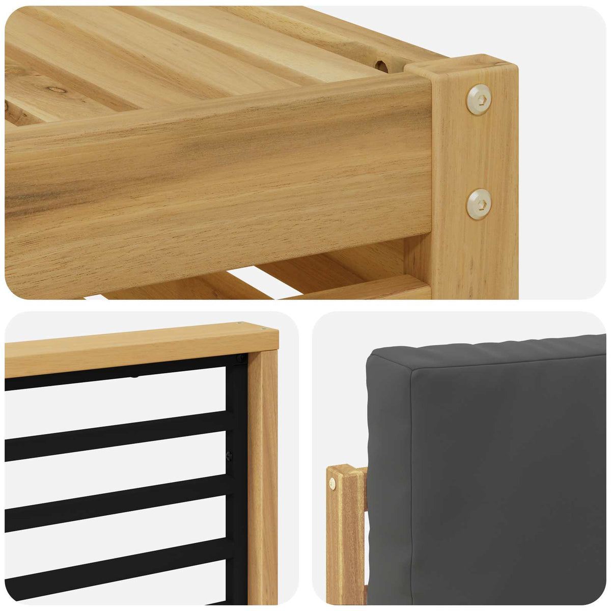 Set vanjskih sofa 8 kom. Bijela i Antracit Poliester