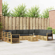 Set vanjskih sofa 8 kom. Bijela i Antracit Poliester