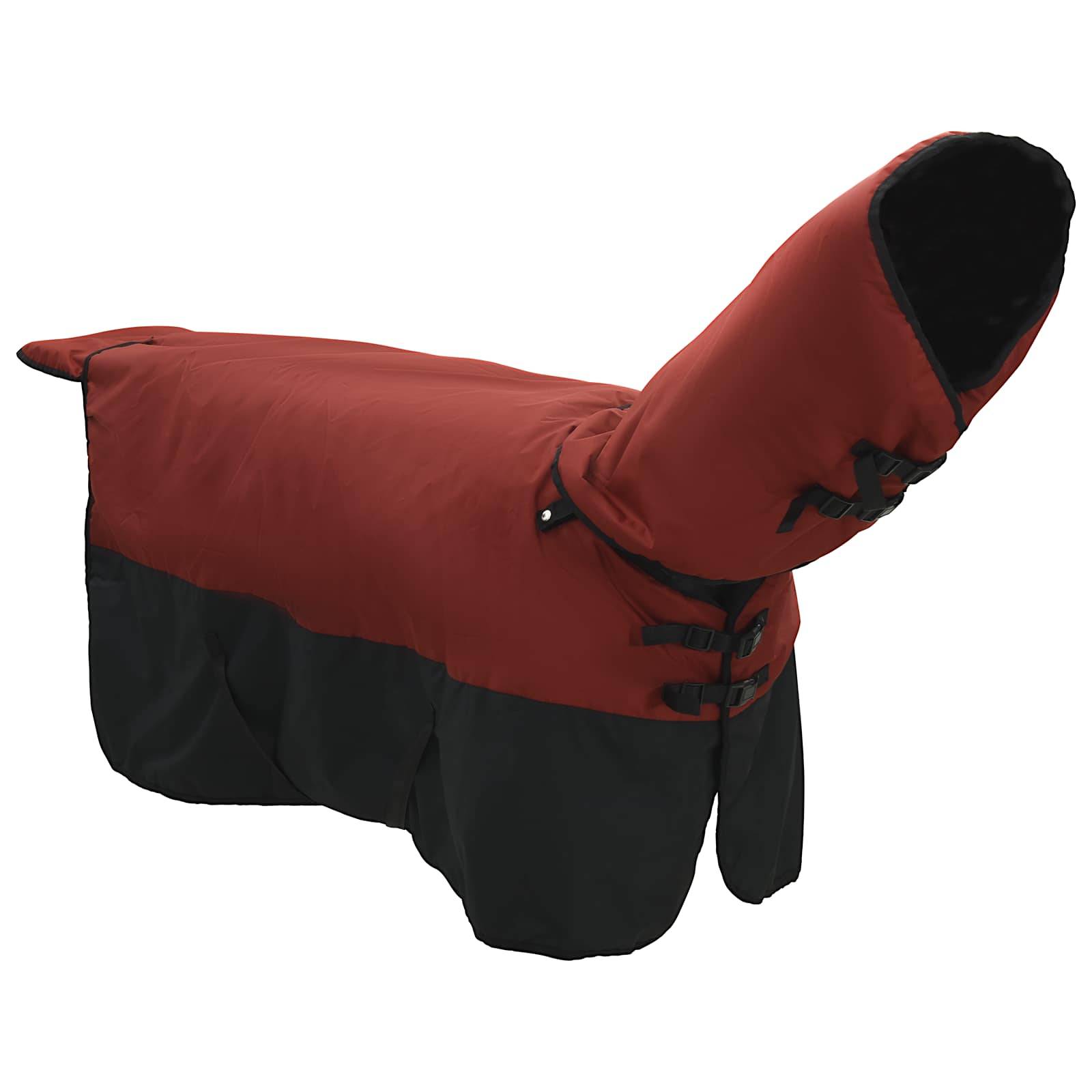 Pokrivač za konje Tamno zelena i crna 105 cm Poliester