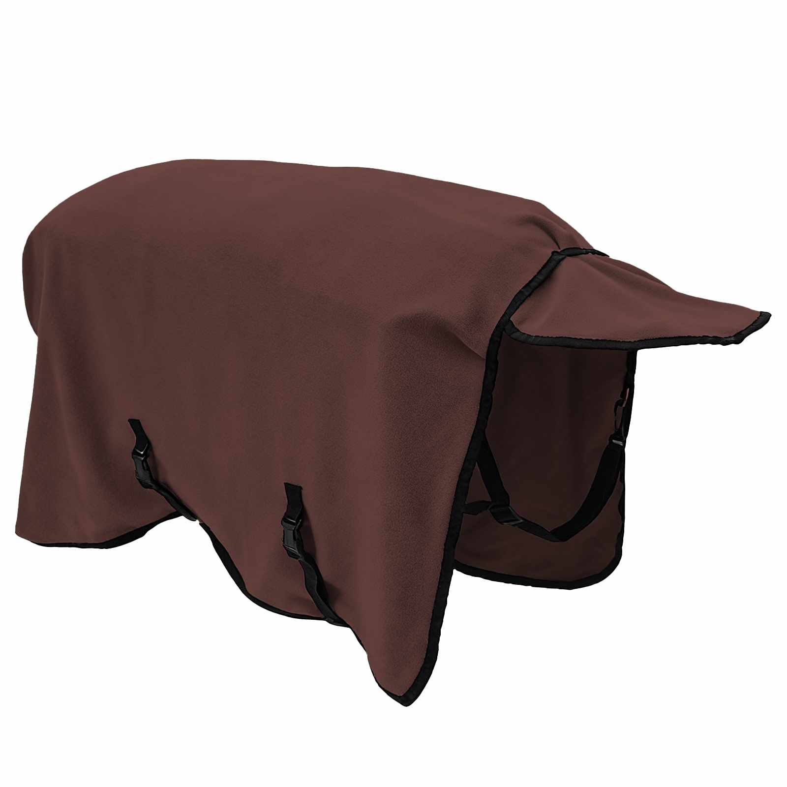 Pokrivač za konje Puni tamnosmeđi 105 cm Poliester
