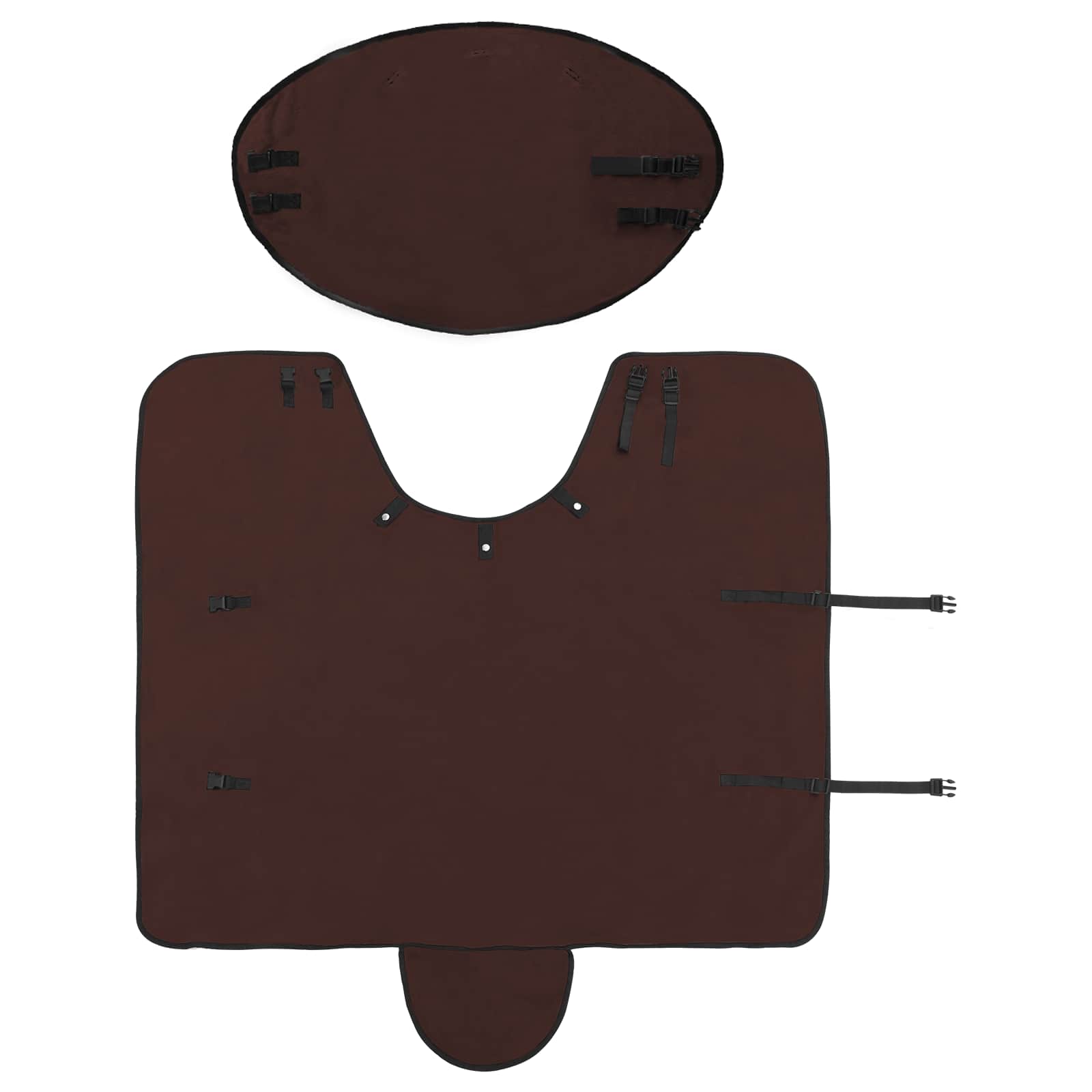 Pokrivač za konje Puni tamnosmeđi 105 cm Poliester