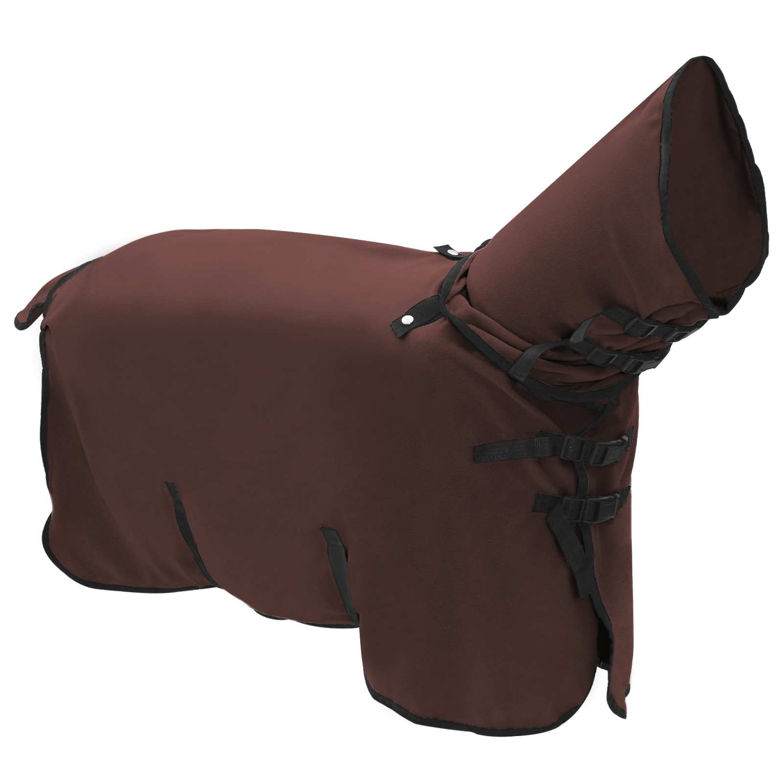 Pokrivač za konje Puni tamnosmeđi 115 cm Poliester
