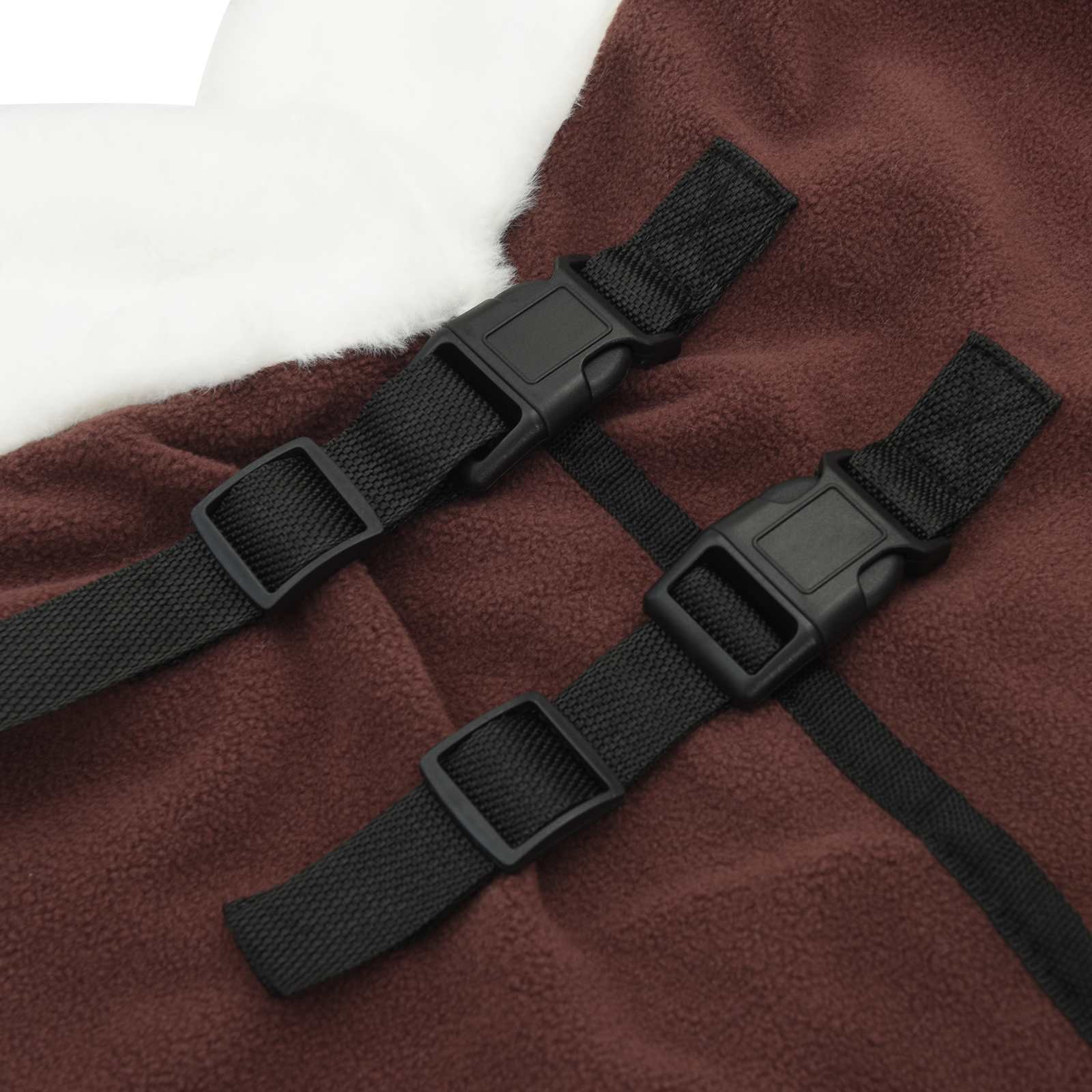 Pokrivač za konje Puni tamnosmeđi 125 cm Polartec