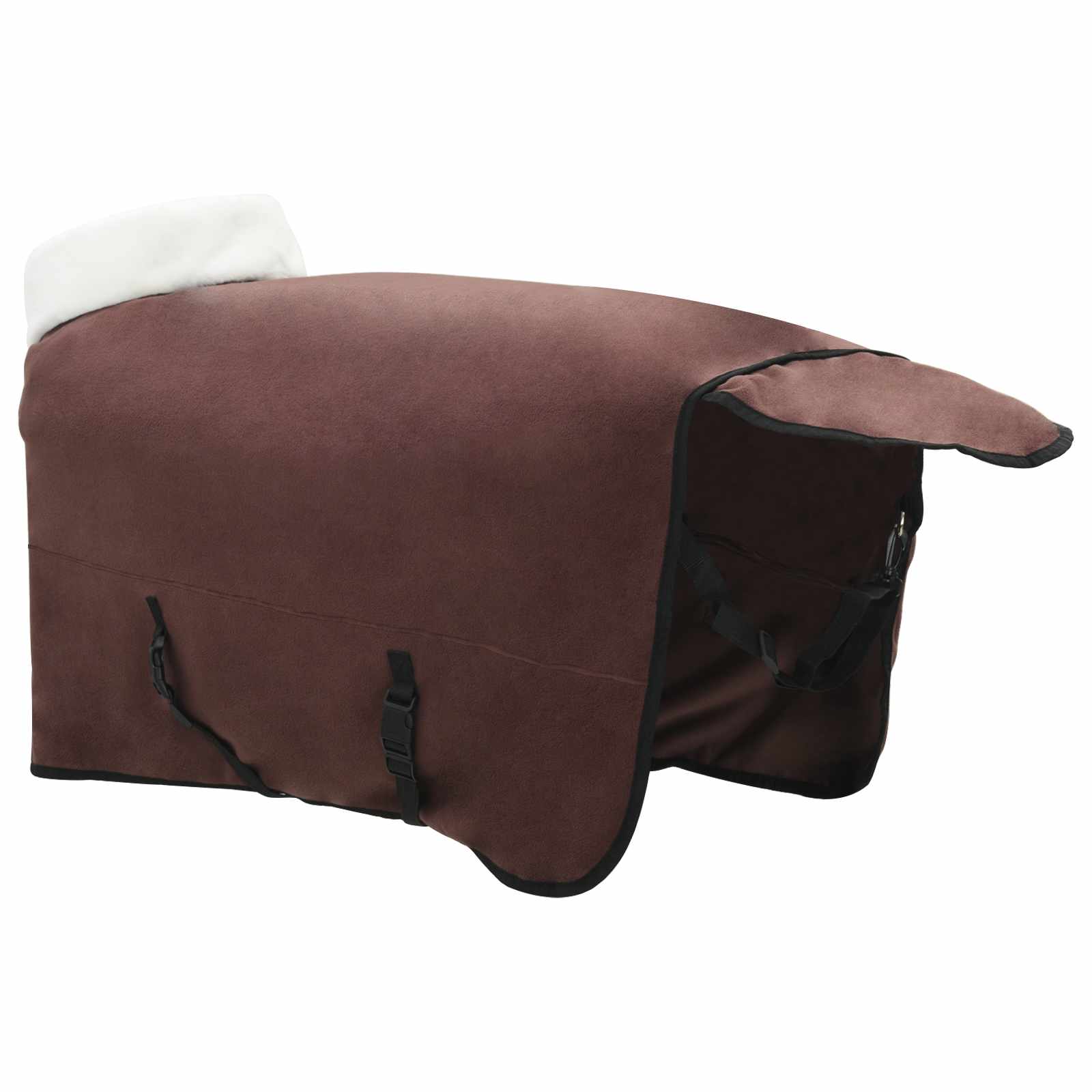 Pokrivač za konje Puni tamnosmeđi 155 cm Polartec