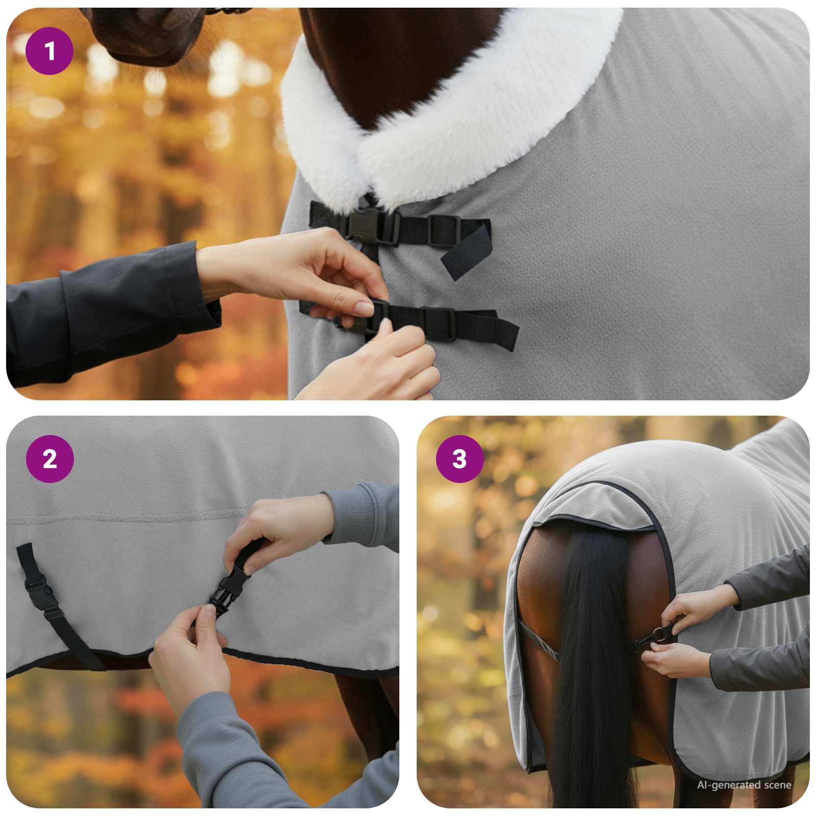 Pokrivač za konje Cjela tamno zelena 135 cm Polartec