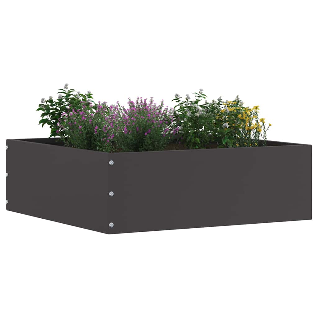 Ograda oko Travnjaka 6 pcs Crna 40 x 40 x 13 cm Čelik