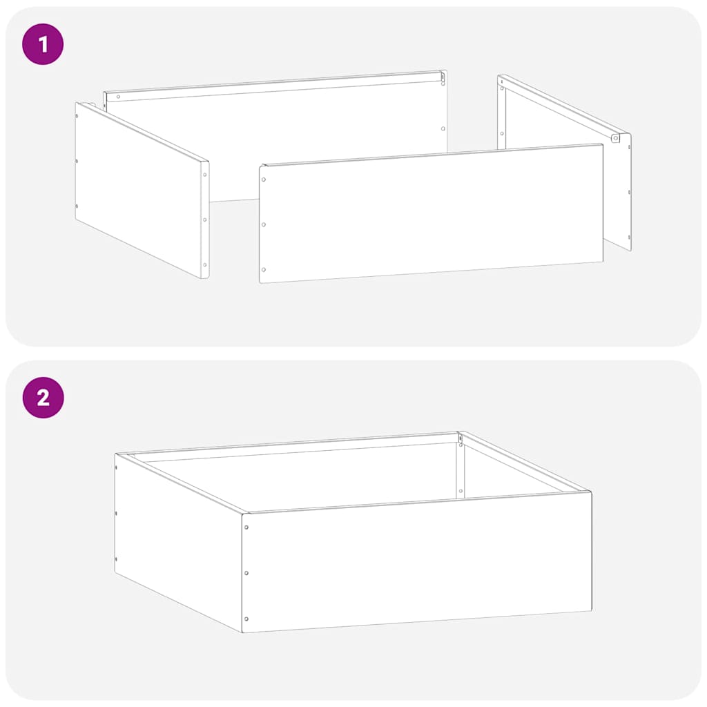 Ograda oko Travnjaka 6 pcs Antracit 40 x 40 x 13 cm Čelik