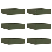 Ograda oko Travnjaka 6 pcs Maslinasto zelena 50 x 50 x 13 cm