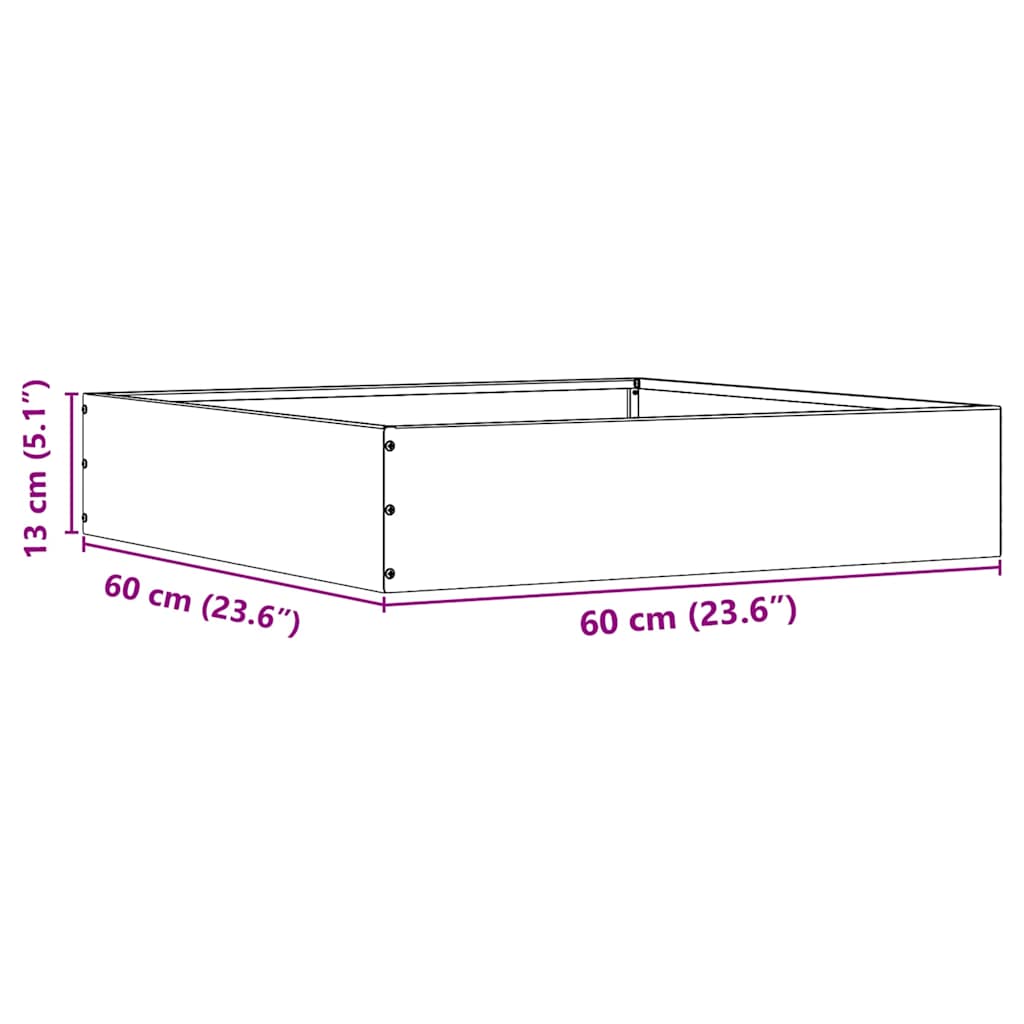 Ograda oko Travnjaka 6 pcs Crna 60 x 60 x 13 cm Čelik