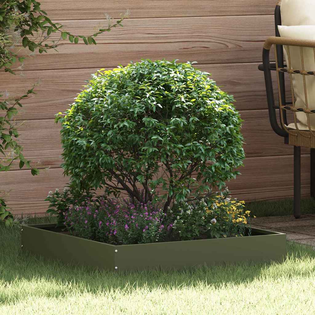 Ograda oko Travnjaka 6 pcs Maslinasto zelena 60 x 60 x 13 cm