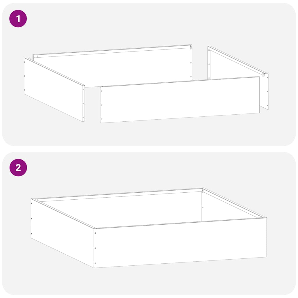 Ograda oko Travnjaka 6 pcs Rđa 60 x 60 x 13 cm