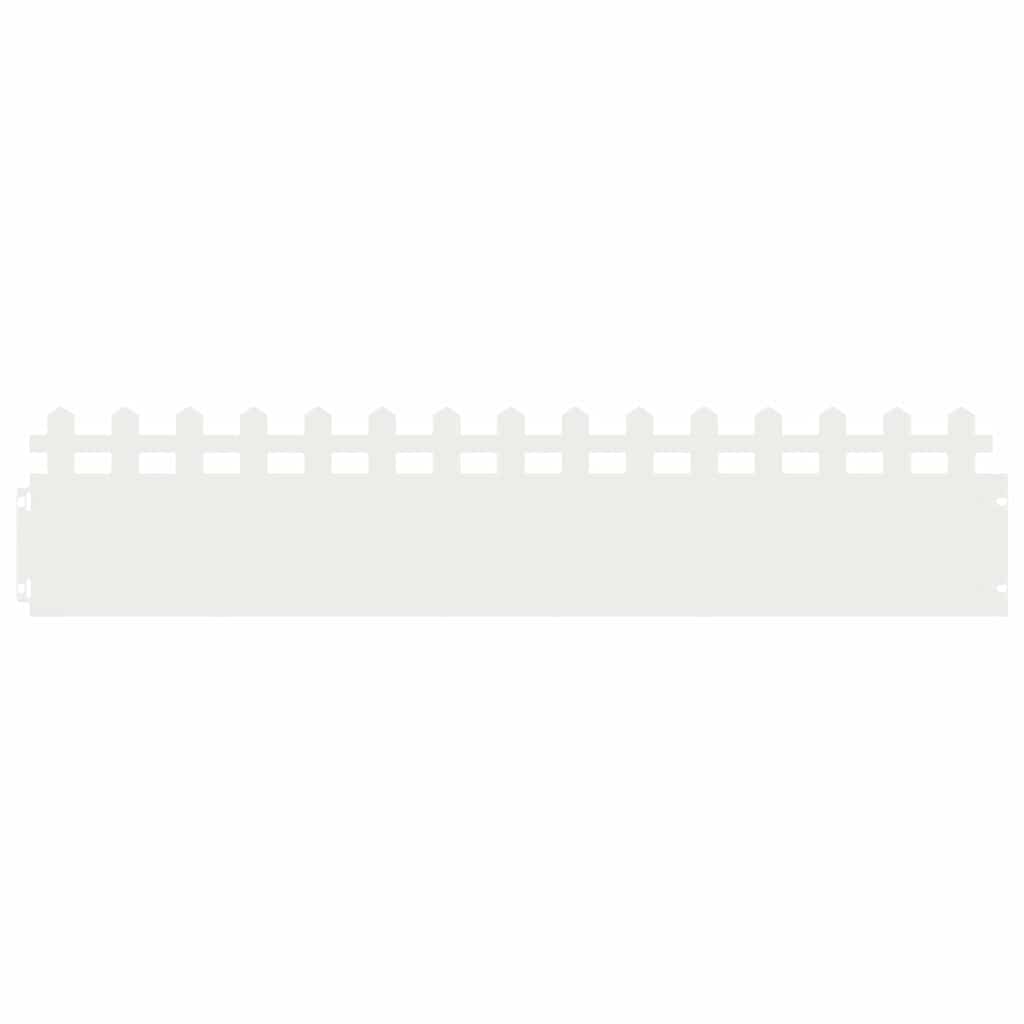 Rubnjaci za travnjak 10 pcs Bijelo 103 x 0,05 x 22 cm Čelik