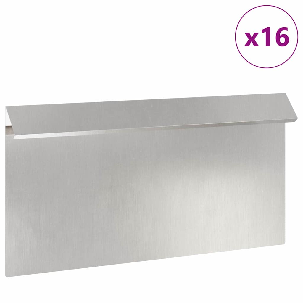 Ograda protiv puževa 16 pcs 50 x 3,5 x 25 cm Nehrđajući čelik