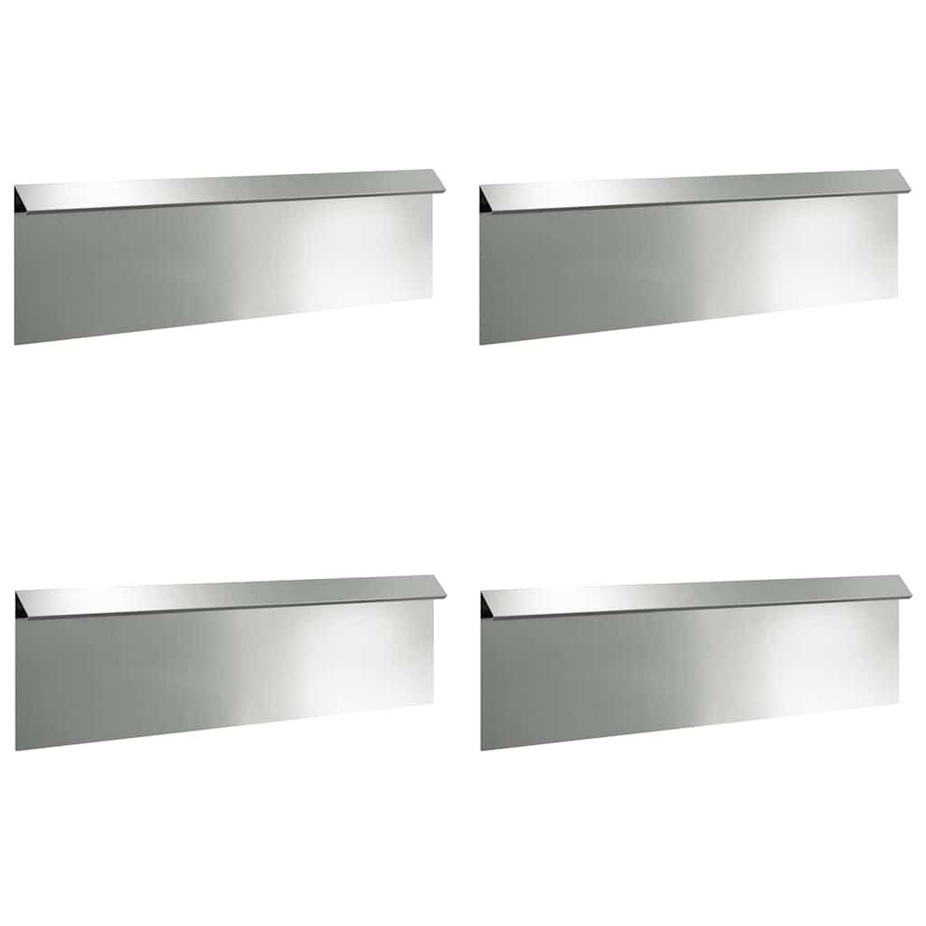 Ograda protiv puževa 4 pcs Srebrno 100 x 3,5 x 25 cm