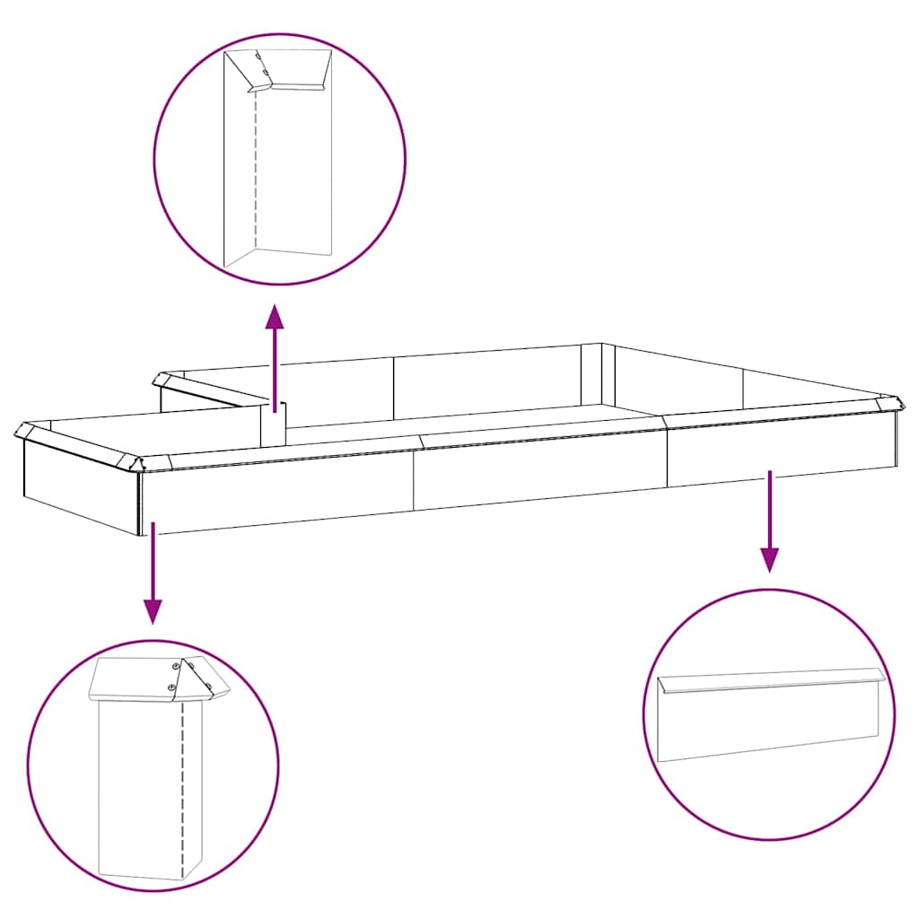 Ograda protiv puževa 4 pcs Srebrno 13,5 x 13,5 x 25 cm