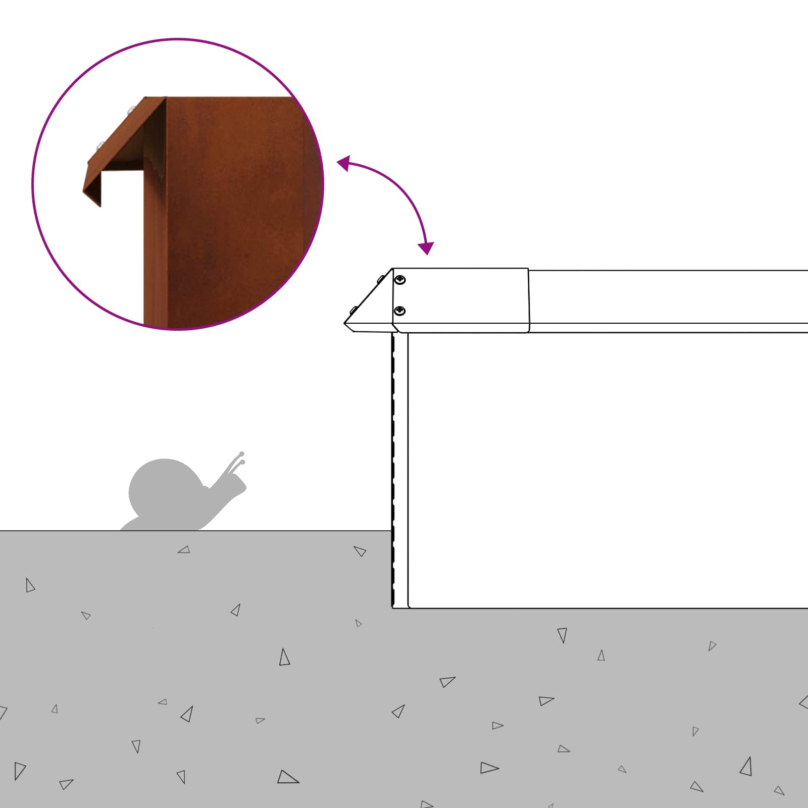 Ograde protiv puževa 16 pcs Rđa
