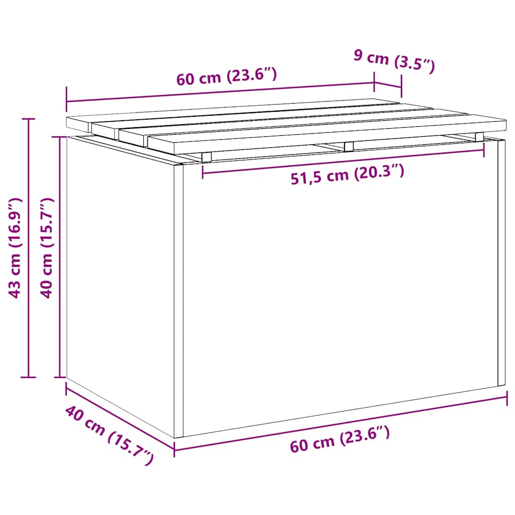 Vrtna klupa Srebrno 60 x 40 x 43 cm Pocinčani čelik