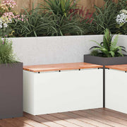 Vrtna klupa Bijelo 80 x 40 x 43 cm Čelik