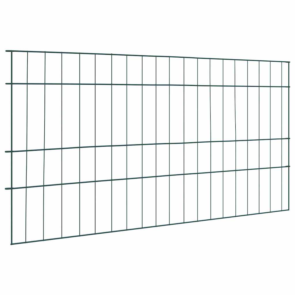 Set ograde za ribnjak 5 kom. 100 x 50 cm Čelik Zelena