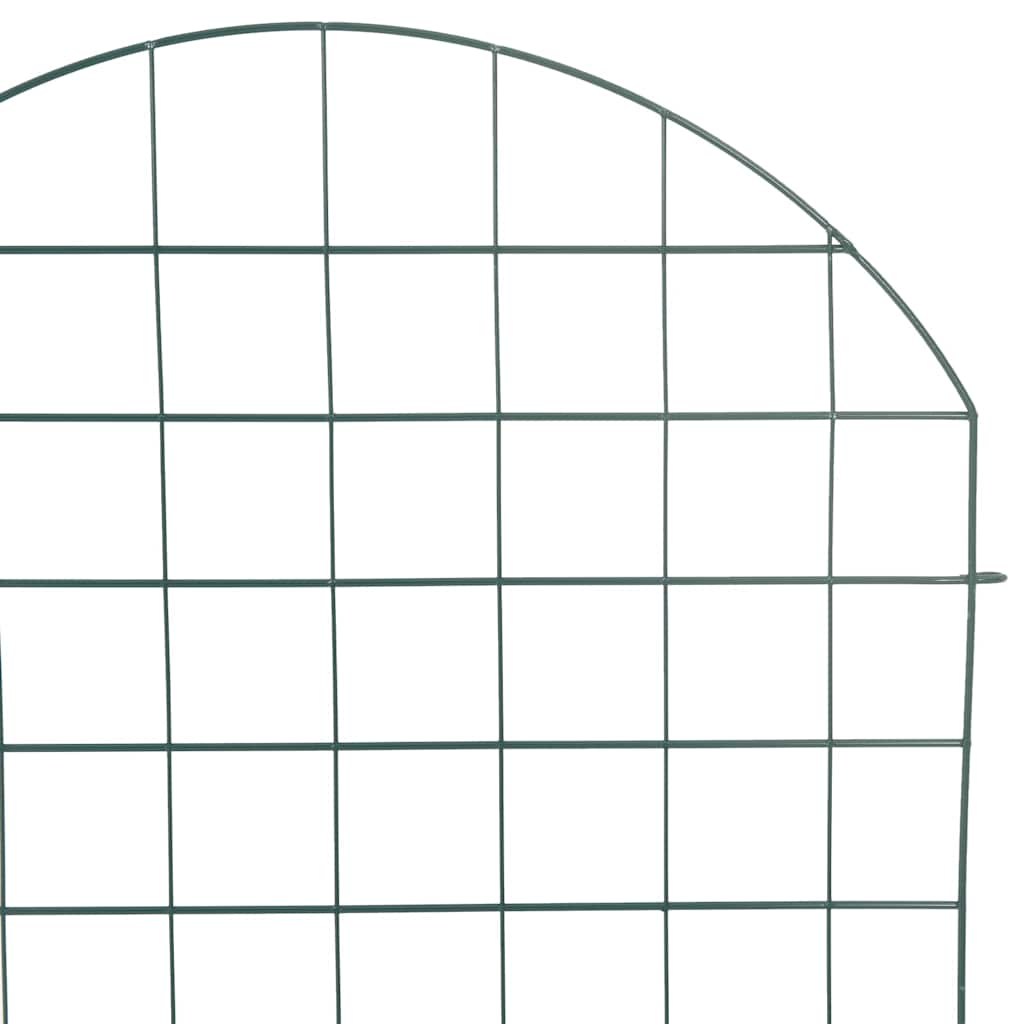 Set ograde za ribnjak 8 pcs Zelena 50 x 80 cm Čelik