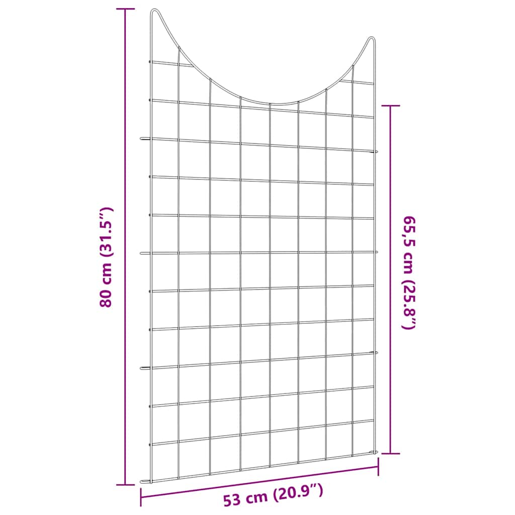 Set ograde za ribnjak 8 kom. 50 x 80 cm Čelik Zelena