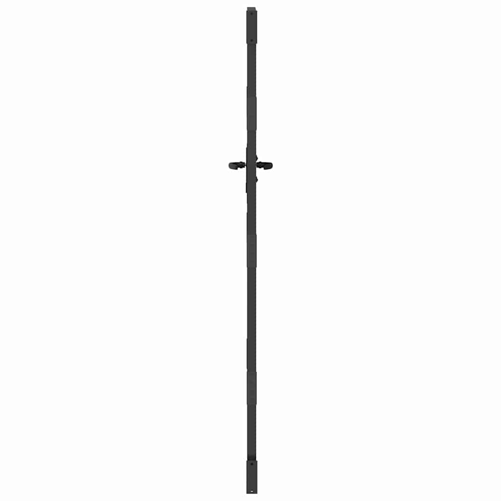 Vrtna vrata Crna 85 x 175 cm Čelik s praškastim premazom