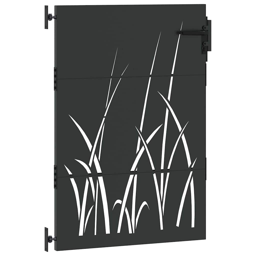 Vrtna vrata Crna 85 x 150 cm Čelik s praškastim premazom