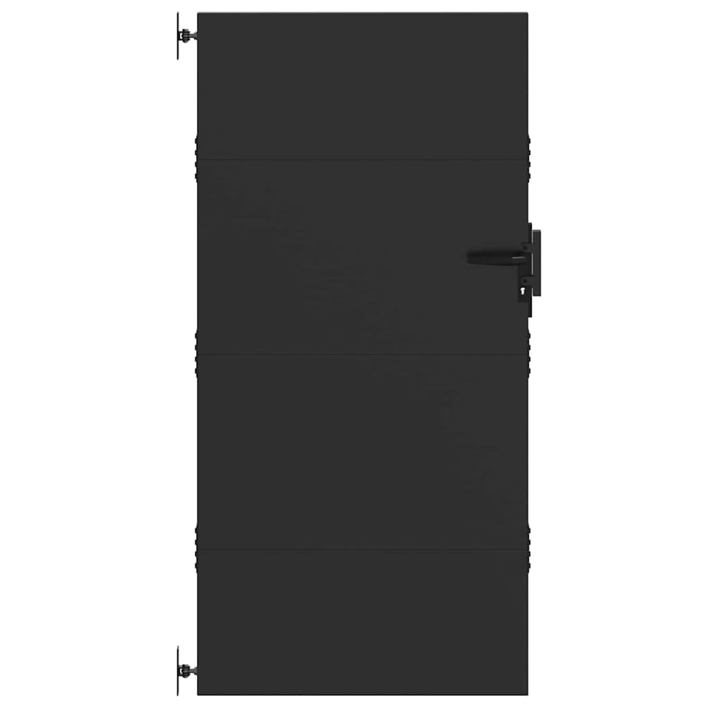 Vrtna vrata Crna 85 x 175 cm Čelik s praškastim premazom