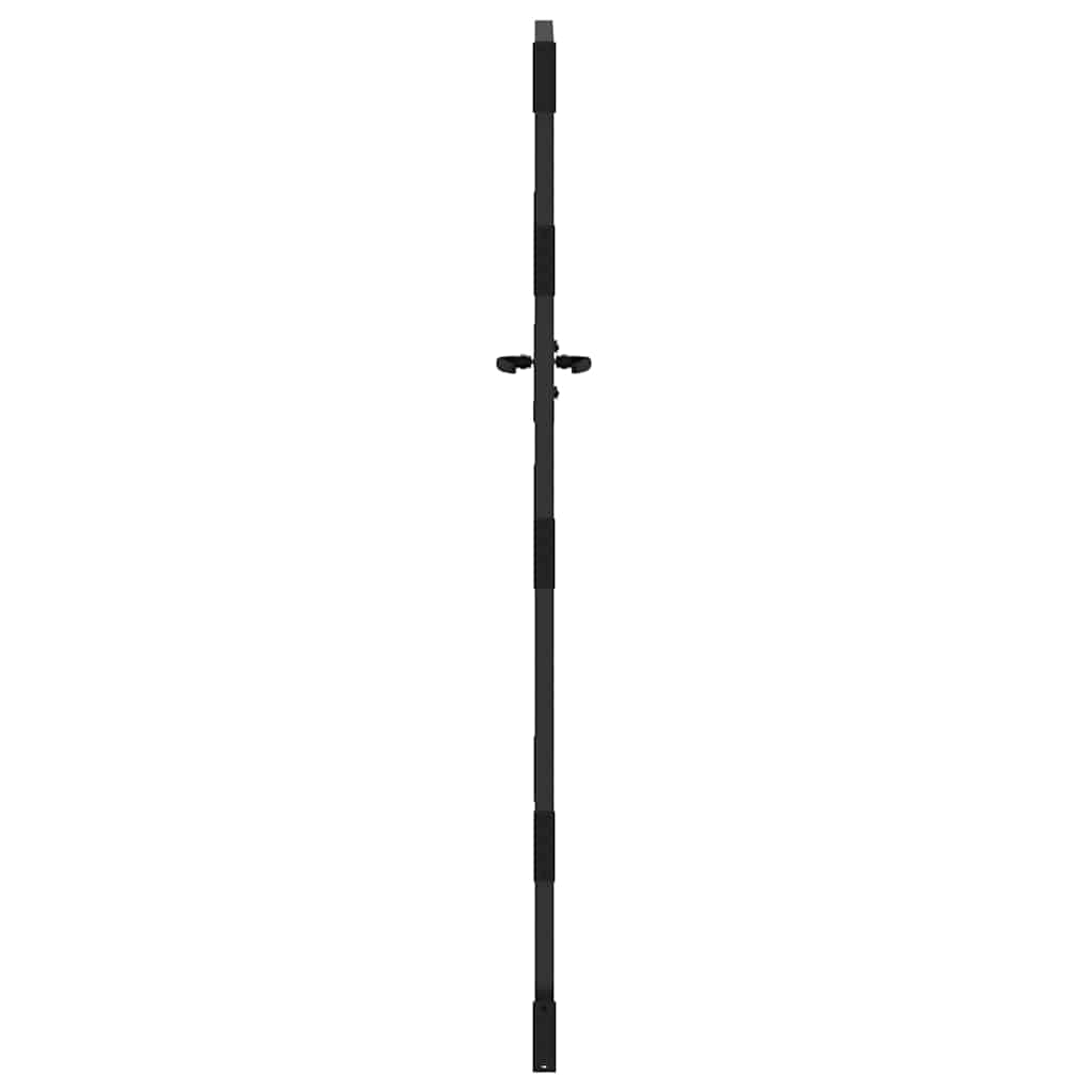 Vrtna vrata Crna 85 x 200 cm Čelik s praškastim premazom